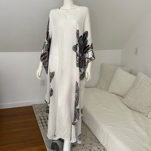 Ala von Auersperg Kaftan One Size Tropical Leaves